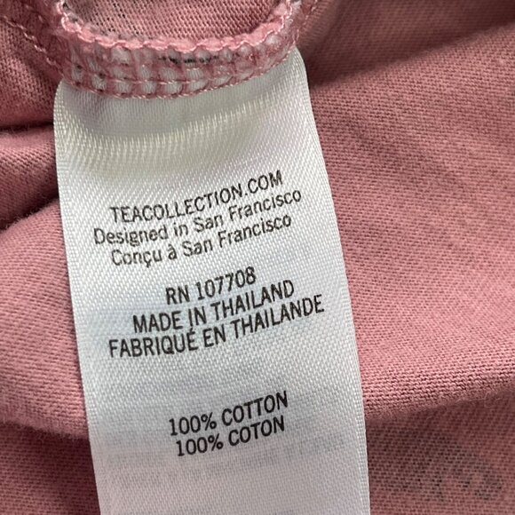 Tea Collection Leopard Print Dress Girl's 6 Pink‎ Knit Cotton Long Sleeves FLAW - Picture 7 of 8